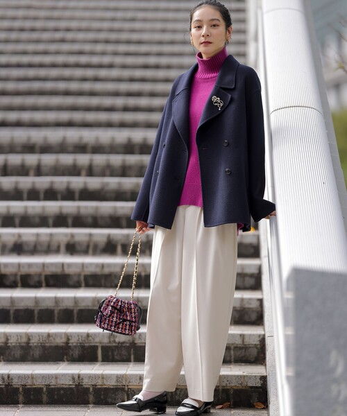 組曲（KUMIKYOKU） コート アウター ダブルブレストリバー コート