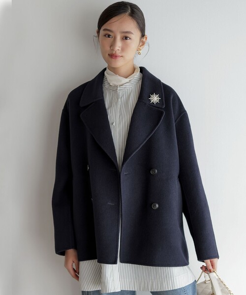 組曲（KUMIKYOKU） コート アウター ダブルブレストリバー コート