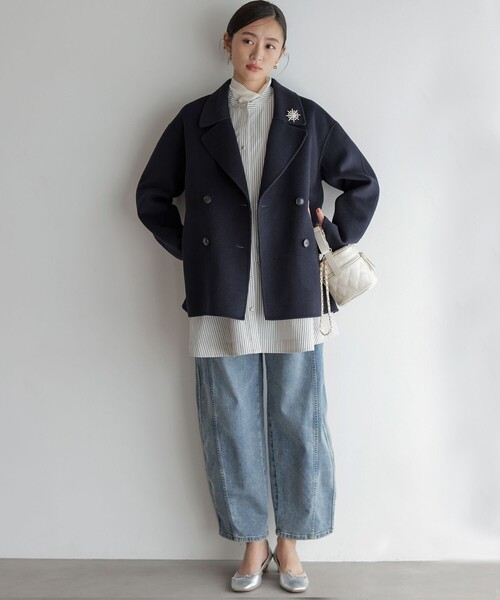 組曲（KUMIKYOKU） コート アウター ダブルブレストリバー コート