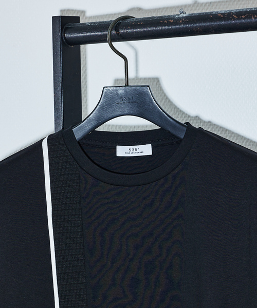 「5351 POUR LES HOMMES」 半袖Tシャツ 46 ブラック メンズ_画像4