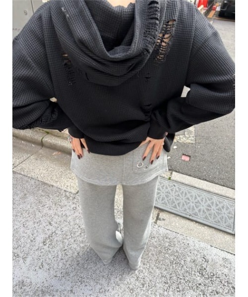 LAGUA GEM（ラグアジェム） スウェットパンツ ジャージ 2PIECE EYELET