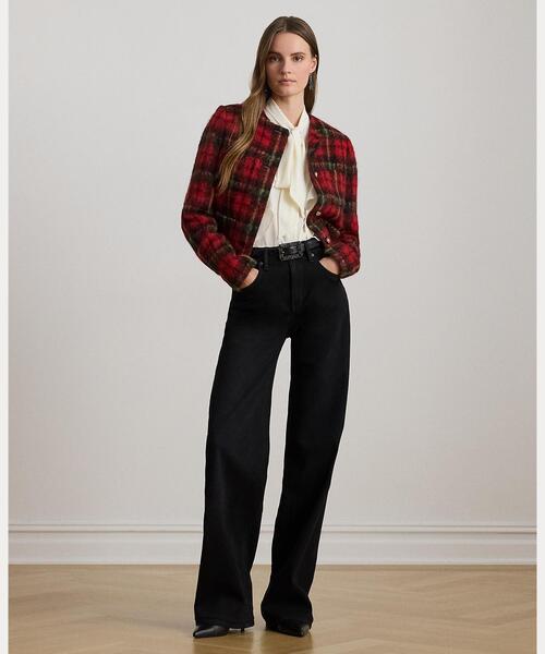 Lauren プラッド モヘア クロップド ジャケット チェック モヘア クロップド ジャケット | ラルフ ローレン公式