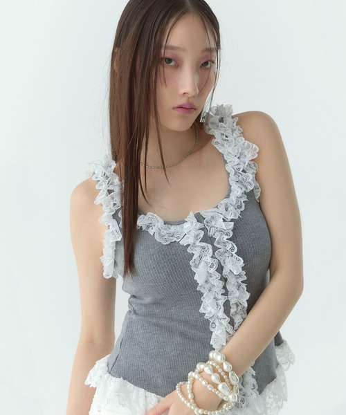 「EIMY ISTOIRE」 ノースリーブトップス F ブラック レディースの画像