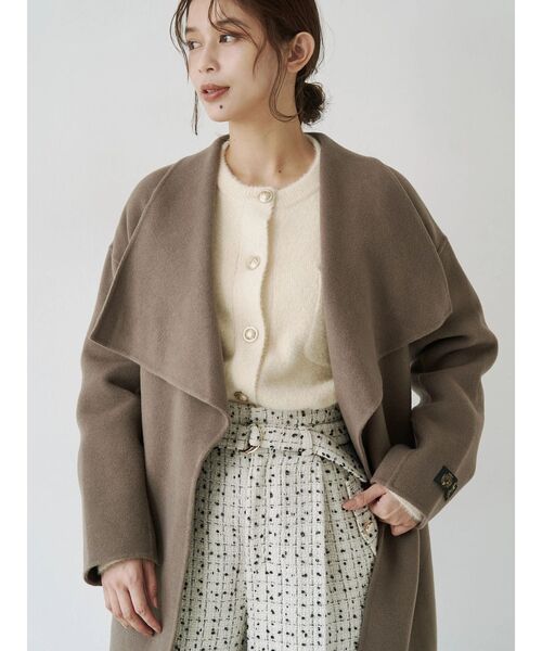TONAL（トーナル） カーディガン ラメニット金釦カーデ レディース