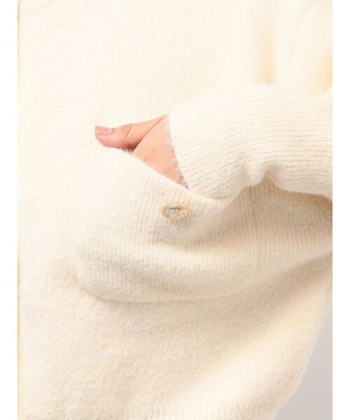 TONAL（トーナル） カーディガン ラメニット金釦カーデ レディース