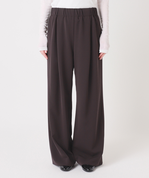 IENA（イエナ） パンツ ウォッシャブル アセテートツイルタックパンツ