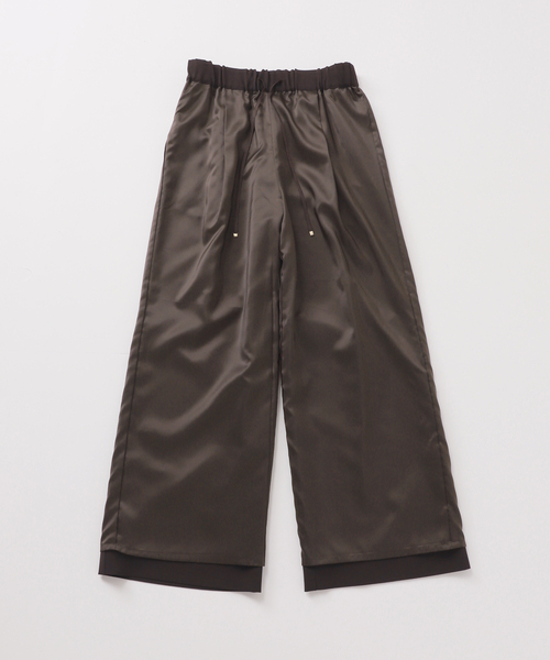 IENA（イエナ） パンツ ウォッシャブル アセテートツイルタックパンツ