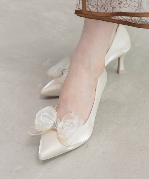 RANDA（ランダ） パンプス 2WAY シアーリボンパンプス : ZOZOTOWN