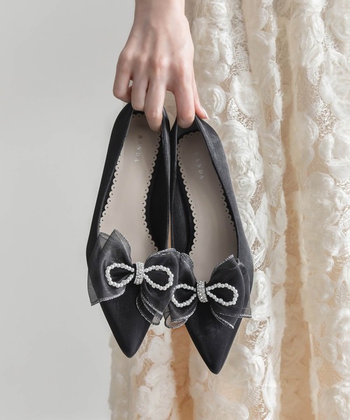 RANDA（ランダ） パンプス 2WAY シアーリボンパンプス : ZOZOTOWN