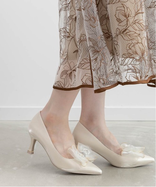 RANDA（ランダ） パンプス 2WAY シアーリボンパンプス : ZOZOTOWN