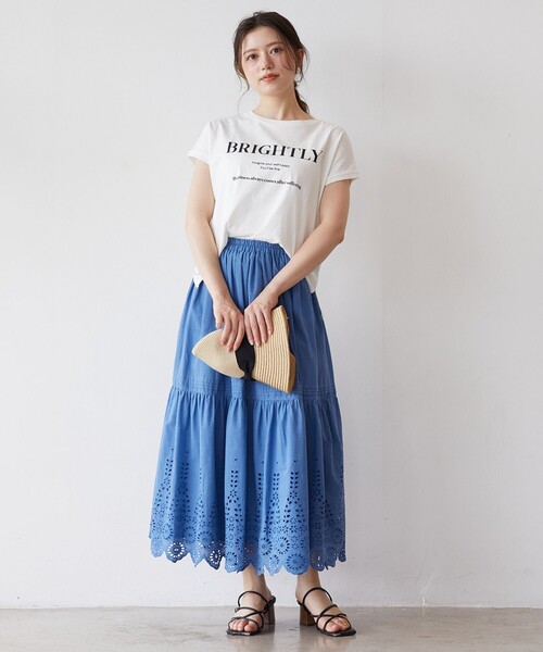 「Feroux」 フレアスカート F ブルー レディース_画像2