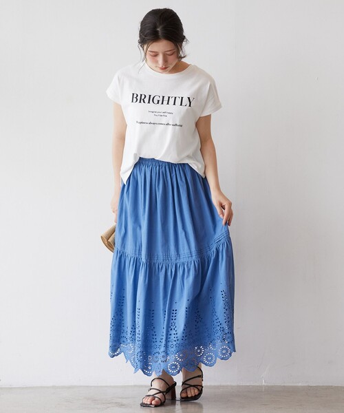 「Feroux」 フレアスカート F ブルー レディース_画像3