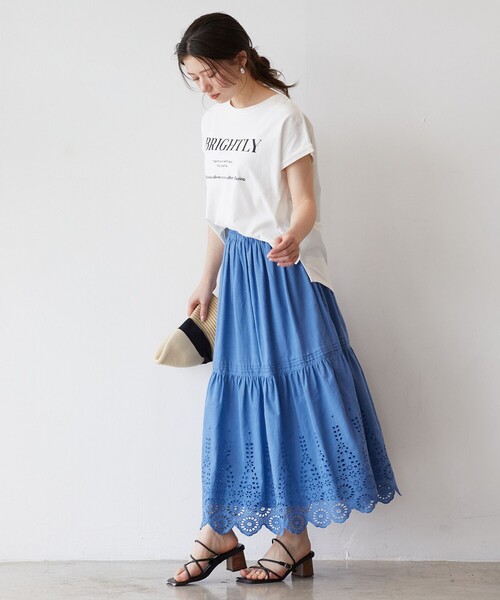 「Feroux」 フレアスカート F ブルー レディース_画像4