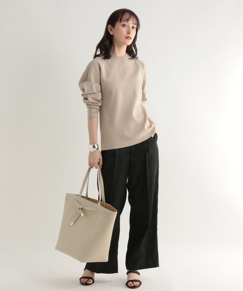 「BABYLONE」 長袖ニット フリー ベージュ レディース_画像4
