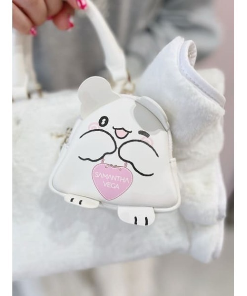 SAMANTHAVEGA はなまるおばけ ハンドバッグ ＆ ぬいぐるみチャーム Samantha Vega（サマンサベガ） ハンドバッグ 「はなまるおばけ