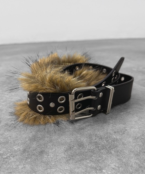 ゴア goa リアルファー付きスエードベルト モカブラウン ゴア goa