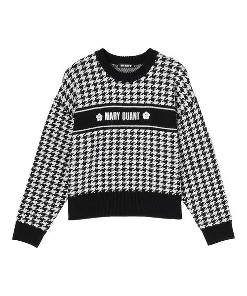 MARY QUANT ニットパーカー マリクワ マリークワント フードロゴパーカ