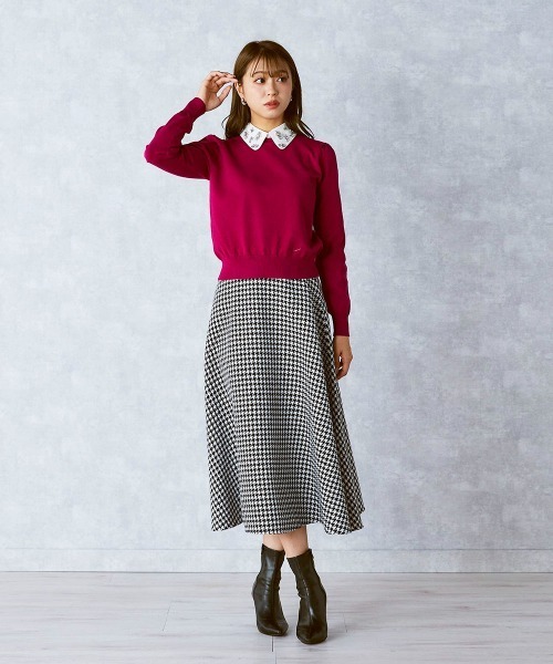 「QUEENS COURT」 長袖ニット M グレー レディース_画像8