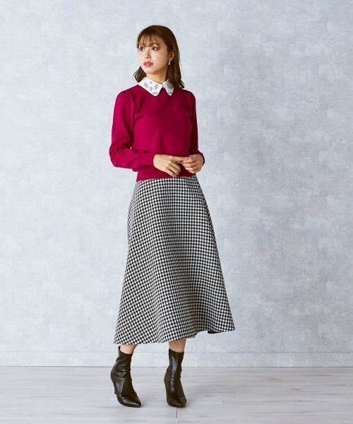 「QUEENS COURT」 長袖ニット M グレー レディース_画像9