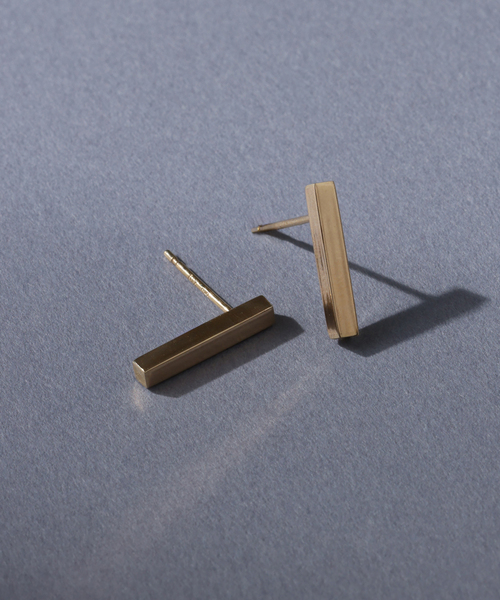 Lilas ピアス 12mmブロックピアス K10（両耳） レディース : ZOZOTOWN