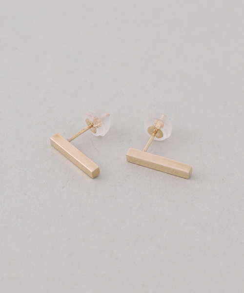 Lilas ピアス 12mmブロックピアス K10（両耳） レディース : ZOZOTOWN