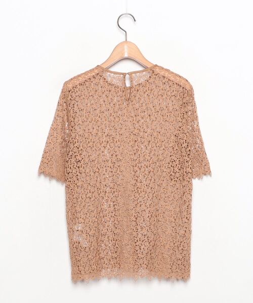 「Demi-Luxe BEAMS」 半袖ブラウス 38 ブラウン レディース_画像2