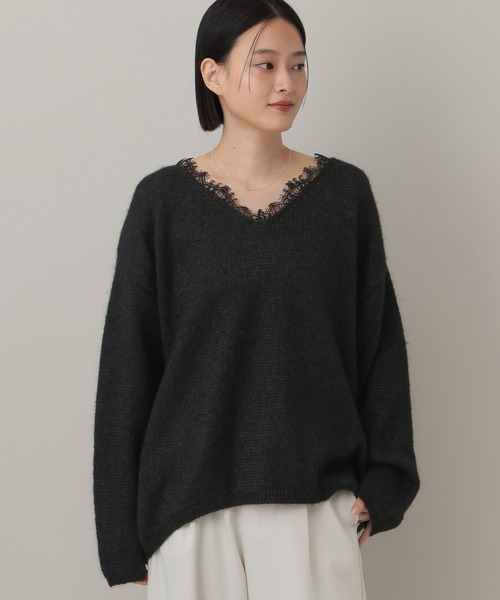 レースモヘアセーター RANAN（ラナン） ニット セーター モヘアライクシアーニット