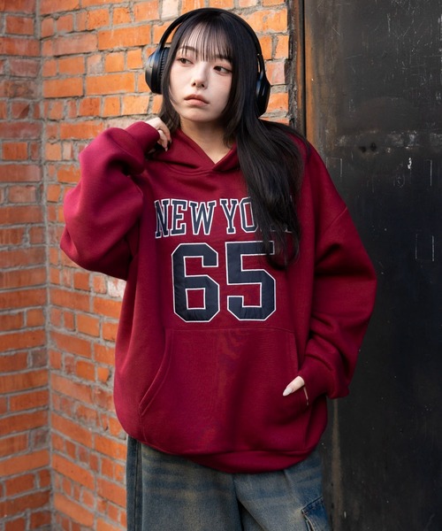 WEGO（ウィゴー） パーカー WEGO/裏起毛グラフィックビッグプル 