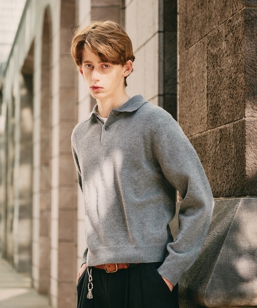 Regen Glanz セーター ニット sweat like simple polo knit