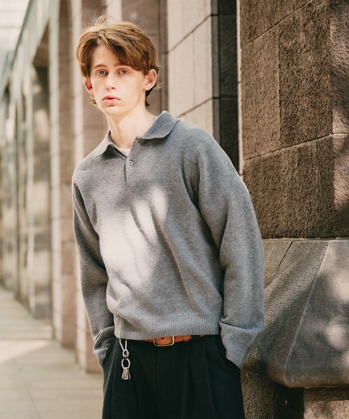 Regen Glanz セーター ニット sweat like simple polo knit