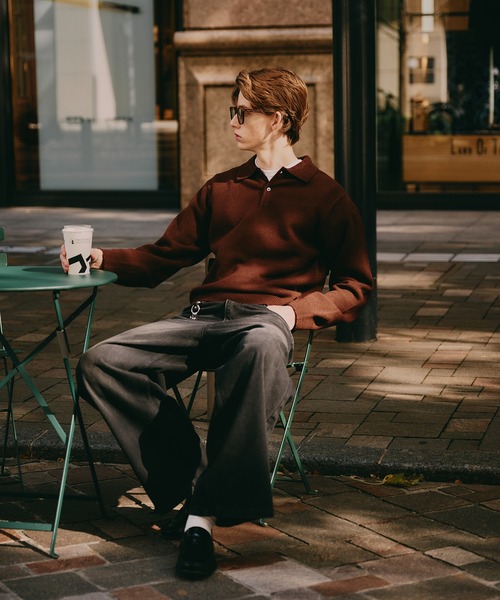 Regen Glanz セーター ニット sweat like simple polo knit