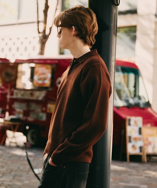 Regen Glanz セーター ニット sweat like simple polo knit