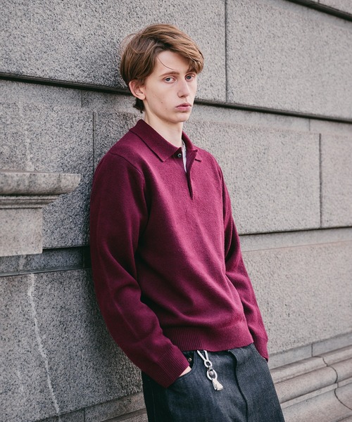 Regen Glanz セーター ニット sweat like simple polo knit