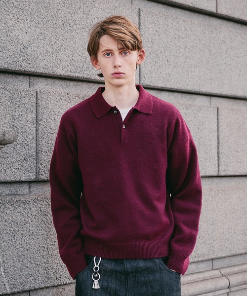 Regen Glanz セーター ニット sweat like simple polo knit