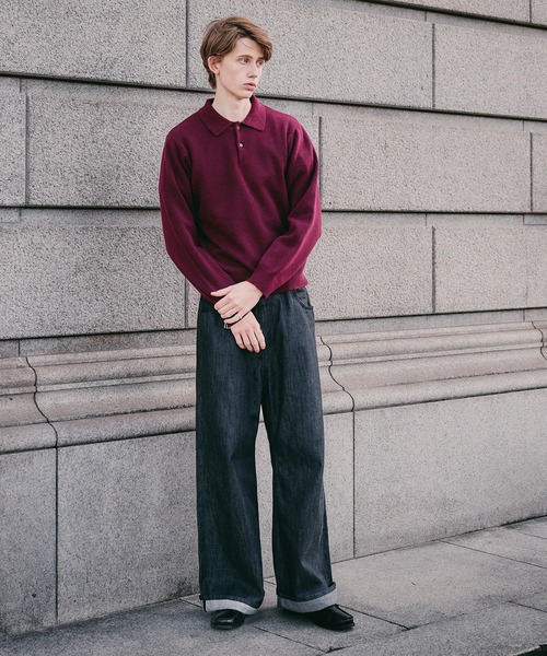 Regen Glanz セーター ニット sweat like simple polo knit