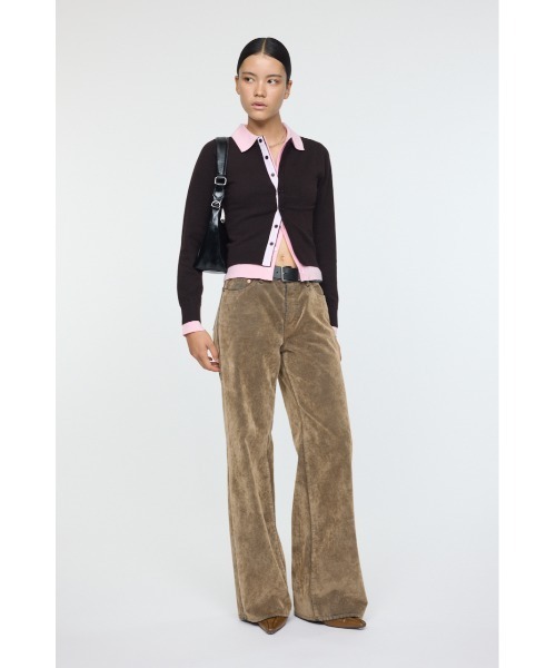 MOUSSY（マウジー） ニット セーター DOUBLE LAYERED ニットシャツ