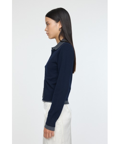 MOUSSY マウジー　DOUBLE LAYERED ニットシャツ DOUBLE LAYERED ニットシャツ（ニット/セーター）｜MOUSSY（マウジー