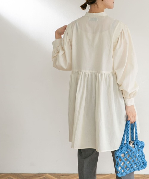 「UR Lab.」 長袖チュニック FREE ネイビー レディース_画像3