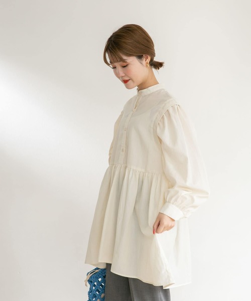 「UR Lab.」 長袖チュニック FREE ネイビー レディース_画像4