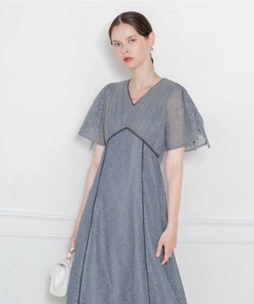 「Leja」 半袖ワンピース SMALL パープル レディースの画像