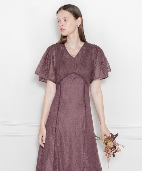 「Leja」 半袖ワンピース SMALL パープル レディースの画像