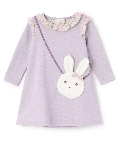 sense of wonder ワンピース ラメ裏毛ウサギポシェットワンピース