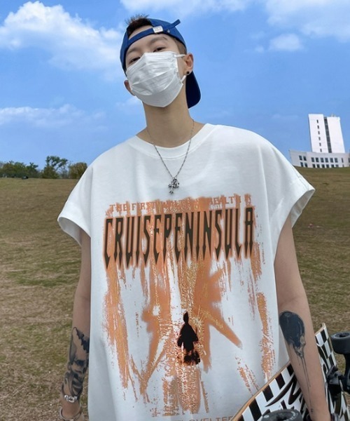 「MGV」 ノースリーブトップス X-LARGE ベージュ メンズ_画像4