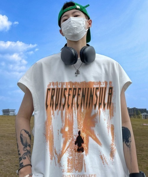 「MGV」 ノースリーブトップス X-LARGE ベージュ メンズ_画像6
