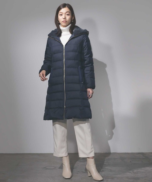 「Emilyan」 ダウンコート M ネイビー レディース_画像4
