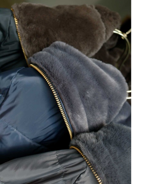 「Emilyan」 ダウンコート M ネイビー レディース_画像7
