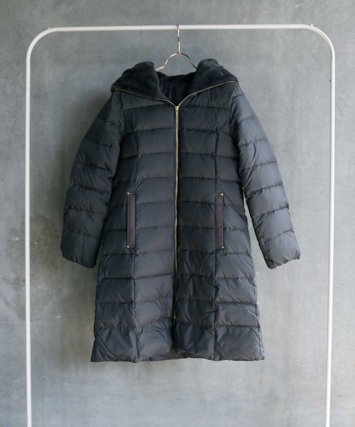 「Emilyan」 ダウンコート M ネイビー レディース_画像8