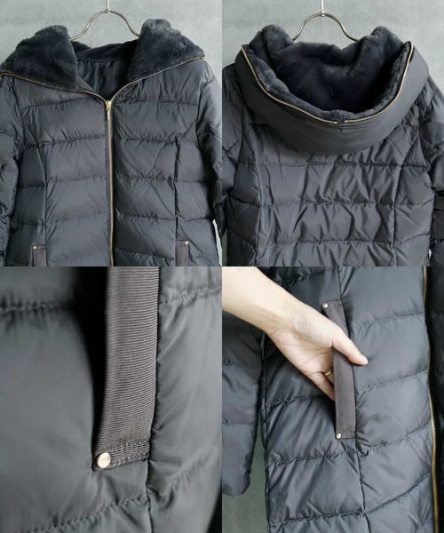 「Emilyan」 ダウンコート M ネイビー レディース_画像9