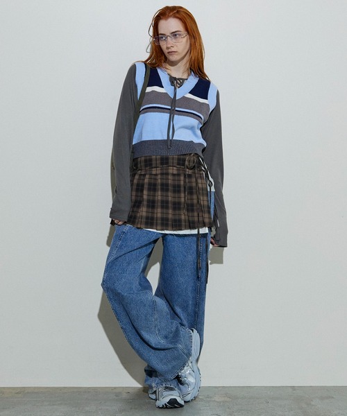 「MAISON SPECIAL」 ニットベスト FREE ブルー レディースの画像