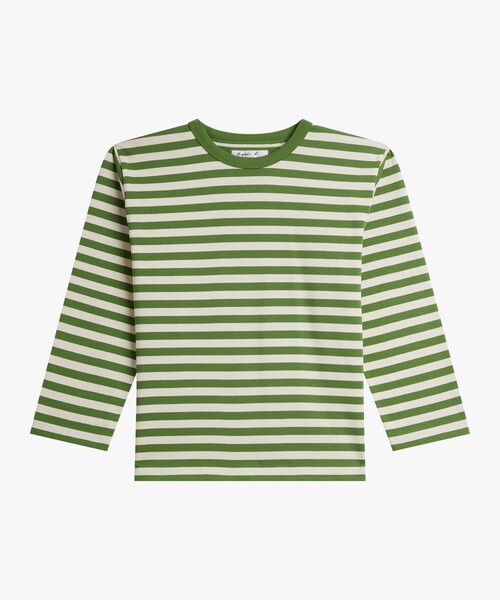 agnes b.（アニエスベー） tシャツ 細ボーダー コットン 七分袖 T